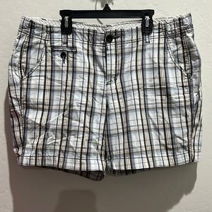 Faded Glory Plaid Shorts. Size 14